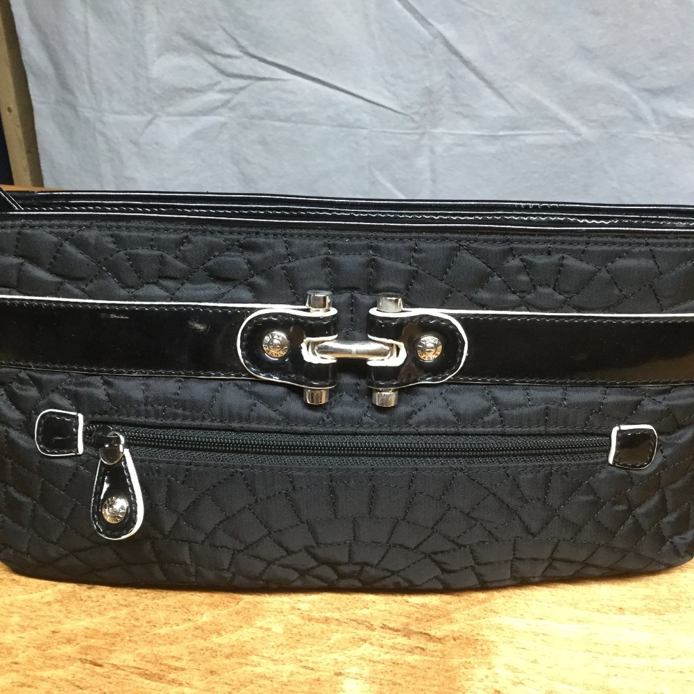 Vera Bradley black quilted clutch